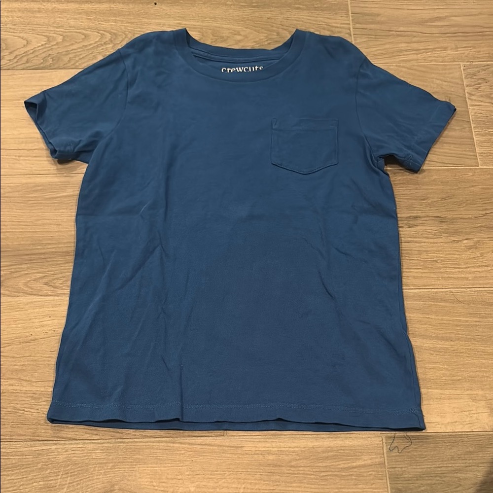 Crewcuts Kids Blue T-Shirt With Pocket Size 6-7